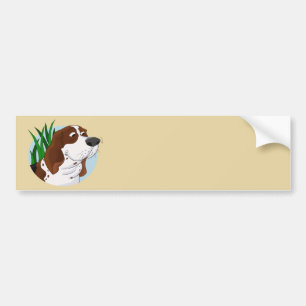 Sniffa Bassethundtecknaden Bildekal