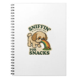 Sniffin' Snacks Shih Tzu St.Patrick's Day Anteckningsbok