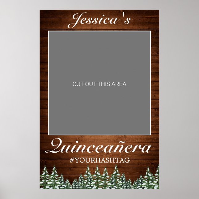 Snig Wood & Forest Country Quinceañera Fotorekvisi Poster (Framsidan)