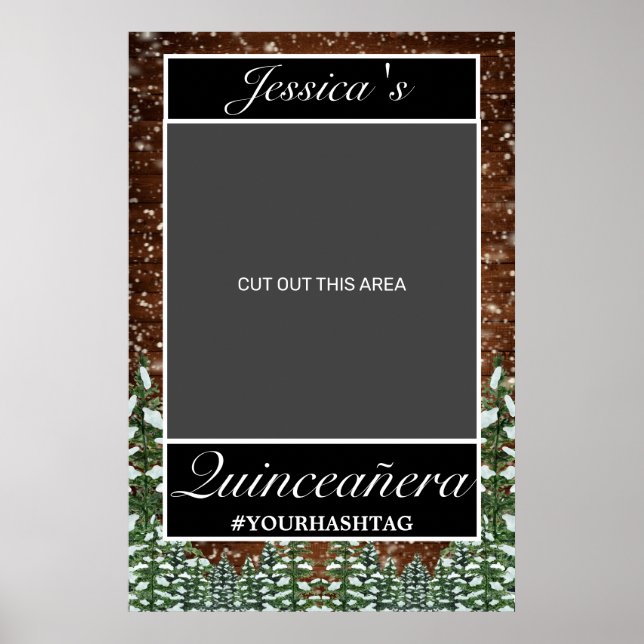 Snig Wood & Forest Country Quinceañera Fotorekvisi Poster (Framsidan)
