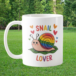 snigel älskare, ljusfärgad sniglar söt kaffemugg