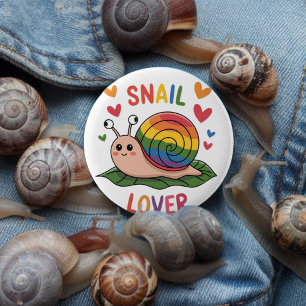 snigel älskare, ljusfärgad sniglar söt knapp