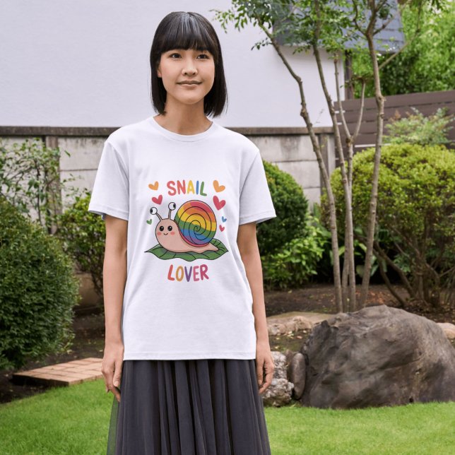 snigel älskare, ljusfärgad sniglar söt t shirt (Skapare uppladdad)