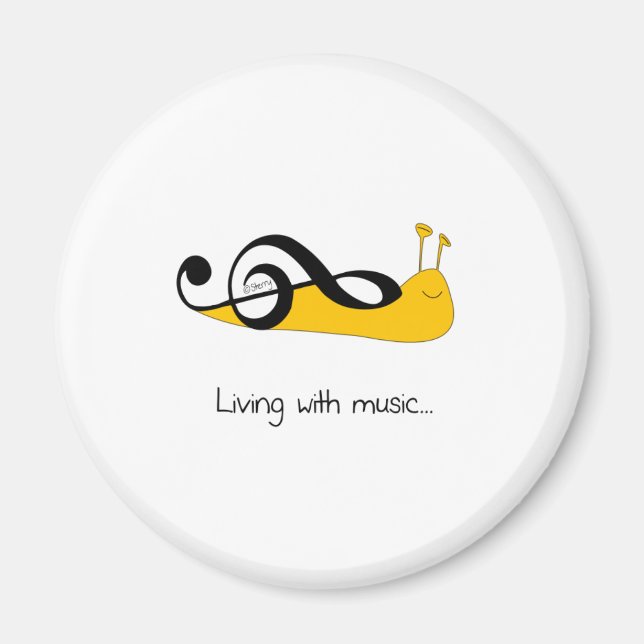 Snigel Clef: Leva med musik... Magnet (Framsidan)