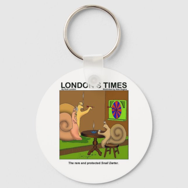 Snigel Darter Funny Tecknad Gifts & Tees Nyckelring (Framsida)