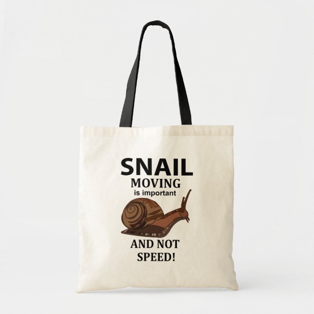 Snigel Djur Citat Typografi Snigel Tygkasse (Framsidan)