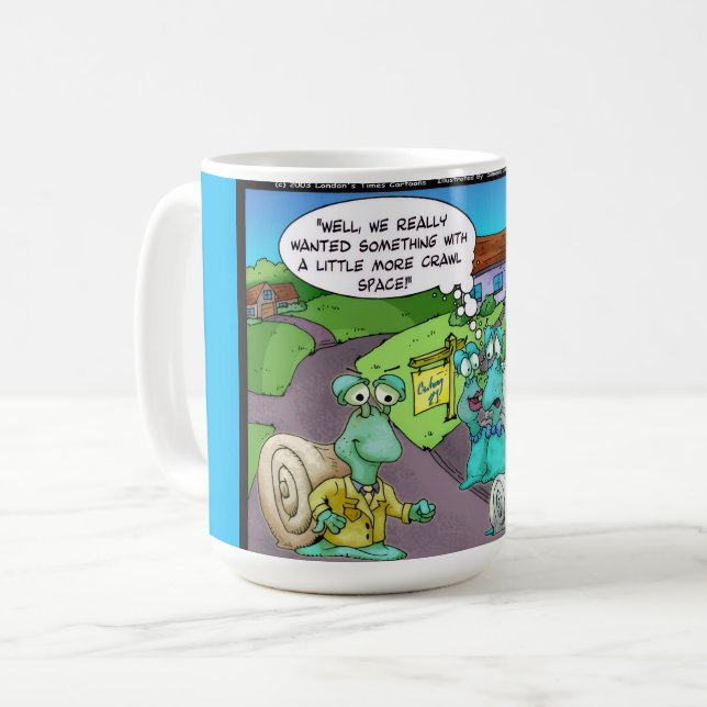 Snigel Fastighetsförsäljning Roliga presenter & sa Kaffemugg (Framsida vänster)