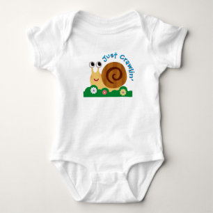 Snigel Grafisk Baby Body, Söt Vår T Shirt