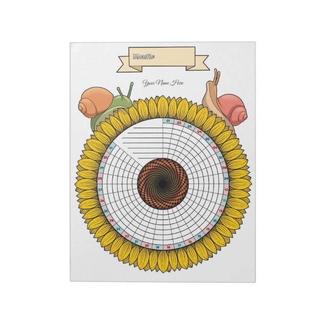 Snigel Habit Tracker Anpassningsbar Anteckningsblo Anteckningsblock (Roterad)