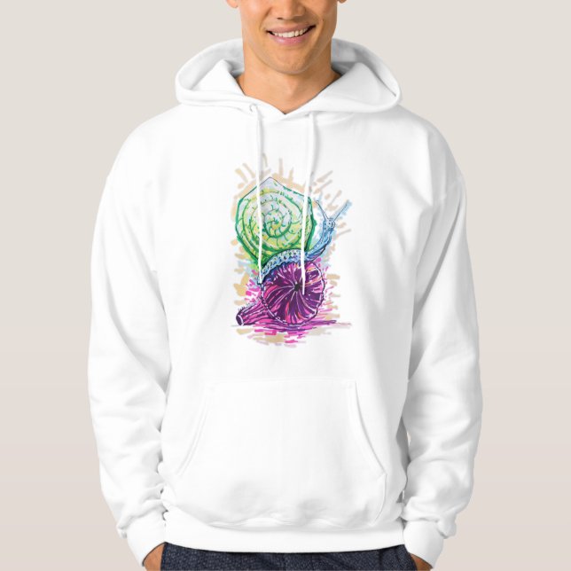 Snigel i Fig-färgen Hoodie (Framsida)