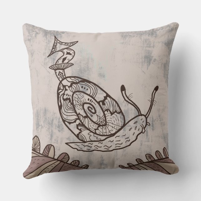 snigel Line Art Halloween Pillow Kudde (Baksida)