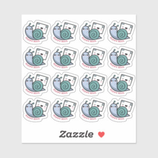 Snigel Lycklig Mail-Anpassningsbarna - Klipp ut vi Klistermärken