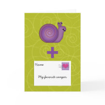 Snigel Mail for Girl eller Boy vid sommarlägret Lä