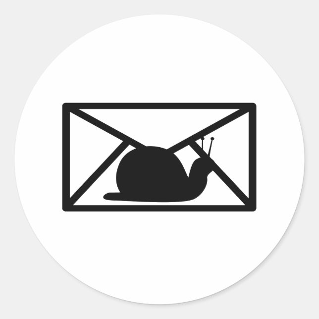 snigel mail runt klistermärke (Framsida)