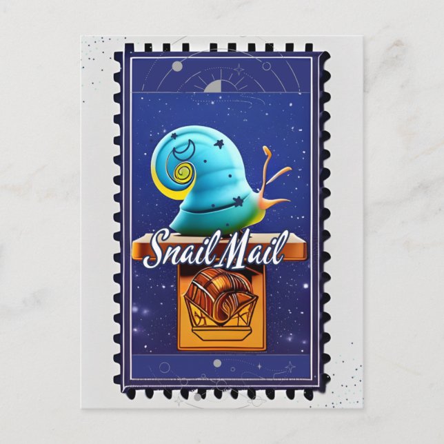 Snigel Mail, vykort för postkorsning (Framsida)