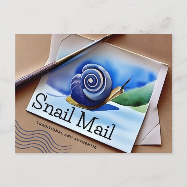 Snigel Mail, vykort för postkorsning (Framsida)