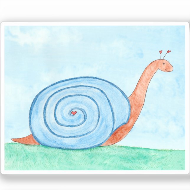 Snigel med Blå Skal (Framsida)