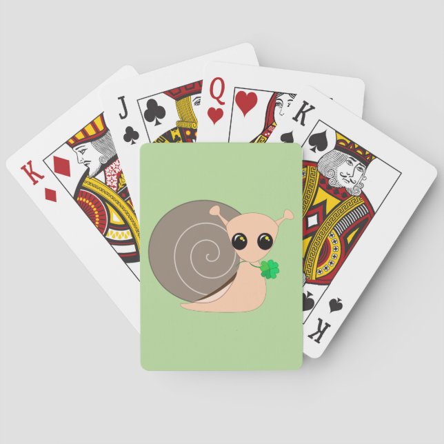 Snigel med Klöver-kort - Ditt Färg Casinokort (Baksidan)