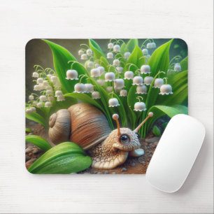 Snigel med Lily of the Valley Flowers Musmatta