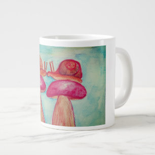 Snigel Mushroom Vår White Mugg Jumbo Mugg