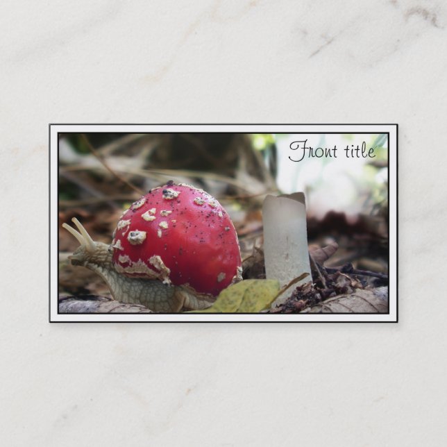 Snigel nya hem visitkort (Framsida)