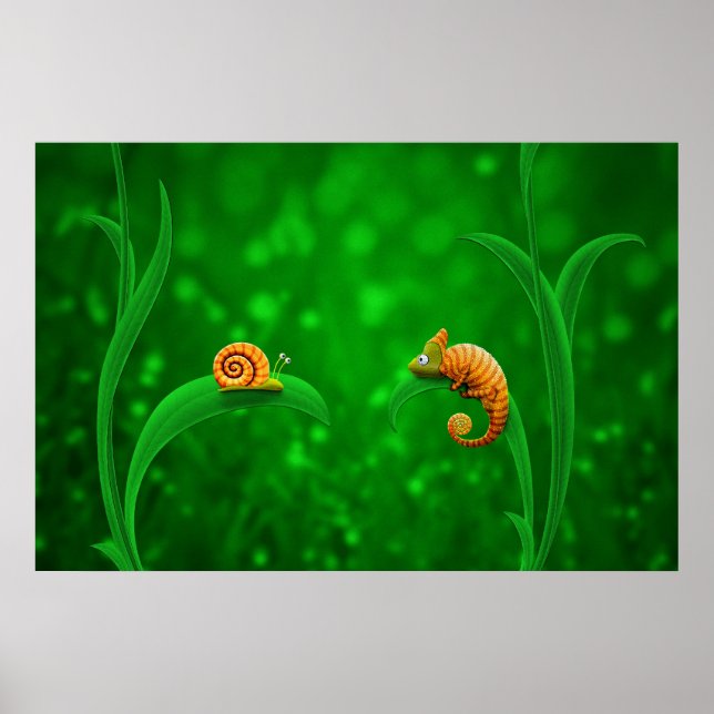 Snigel och Chameleon Poster (Framsidan)