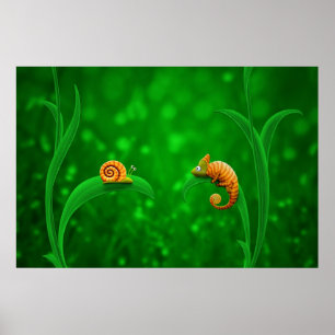 Snigel och kameleont poster