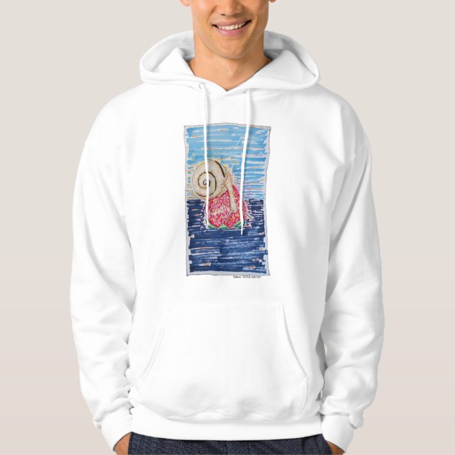 Snigel på jordgubben hoodie (Framsida)
