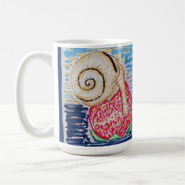 Snigel på jordgubben kaffemugg