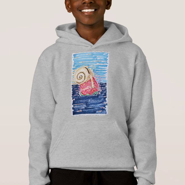 Snigel på jordgubben t shirt (Framsida)