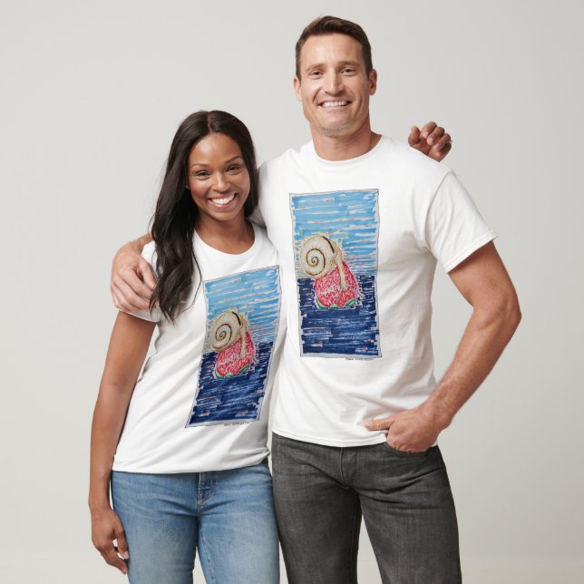 Snigel på jordgubben t shirt (Unisex)