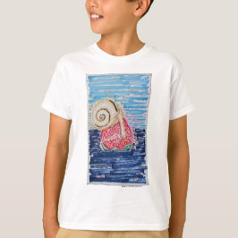 Snigel på jordgubben t shirt