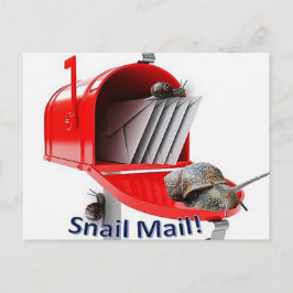 Snigel-post för vykort
