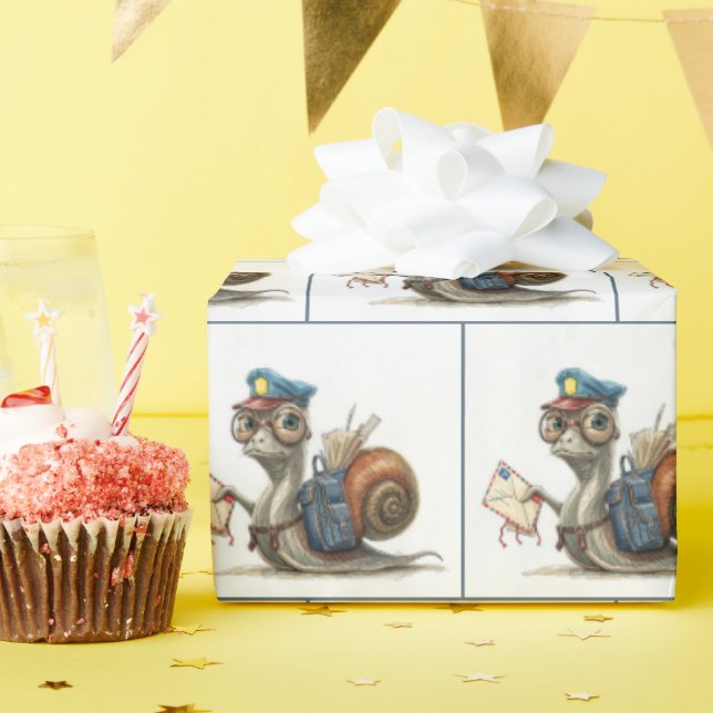 Snigel Postman Delivering Mail Presentpapper (Födelsedagsfest)