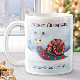 Snigel Pun Humor Funny God jul Personlig Kaffemugg