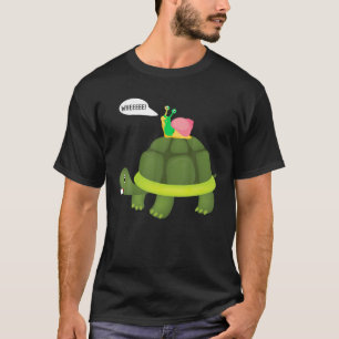Snigel Riding Turtle Rolig tröja T Shirt