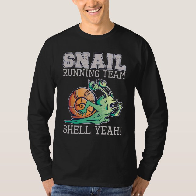 Snigel Runningsteam Snäcka Ja, långsamt Snigel T Shirt (Framsida)
