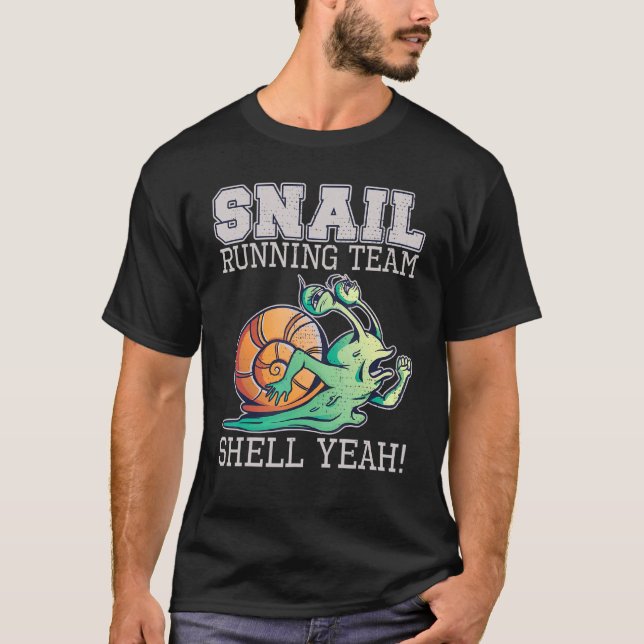 Snigel Runningsteam Snäcka Ja, långsamt Snigel T Shirt (Framsida)