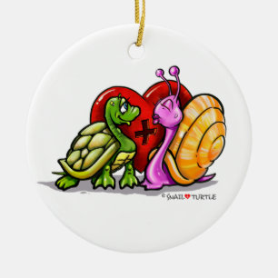 Snigel + sköldpadda - KÄRLEK - KISS - Ornament