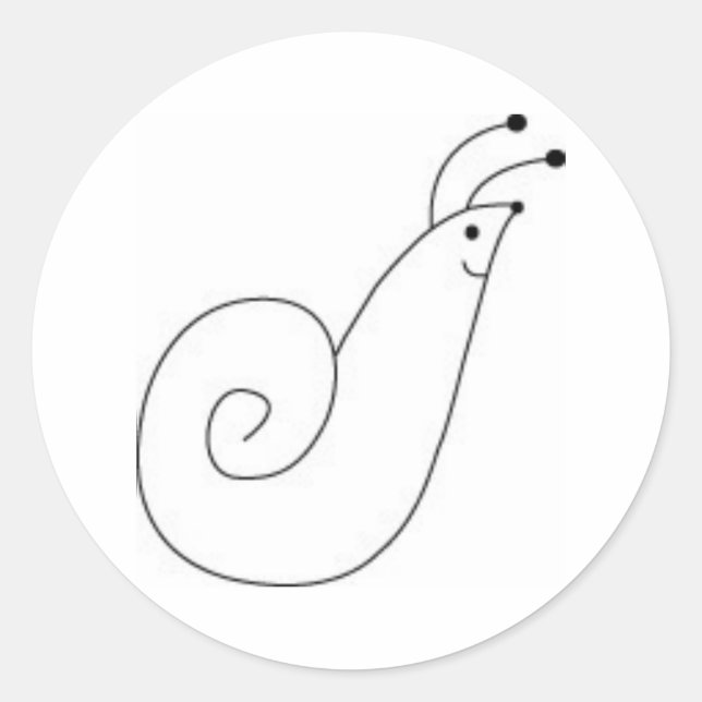 Snigel Stickers Runt Klistermärke (Framsida)