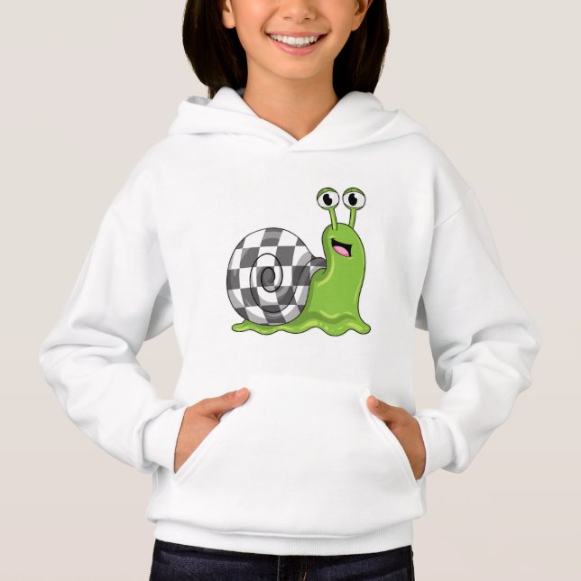 Snigel vid Chess med Chessboard T Shirt (Framsida)