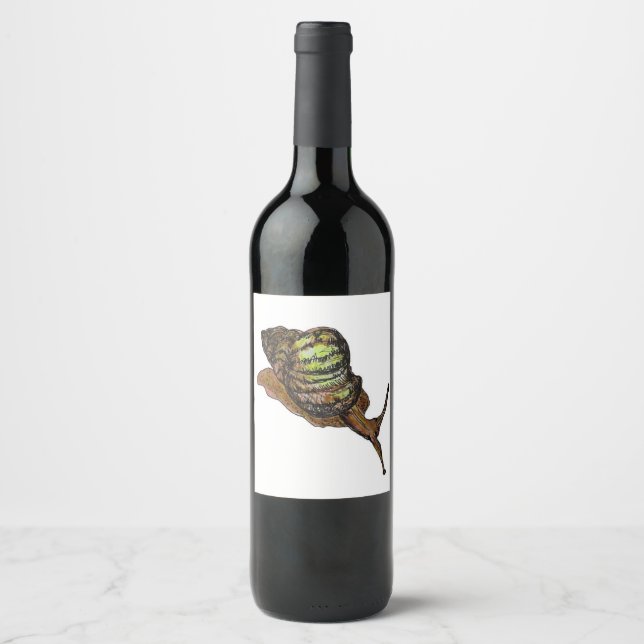 snigel vin etikett (Framsida)