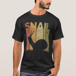Snigel Vintage Malakologi Snigel Älskare Retro Mal T Shirt