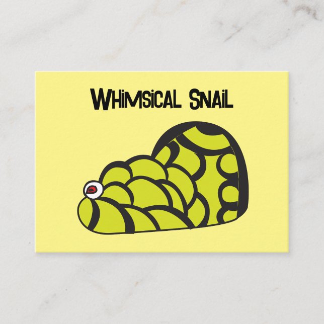 Snigel Whimsical Funny Snigel Preschool Visitkort (Framsida)