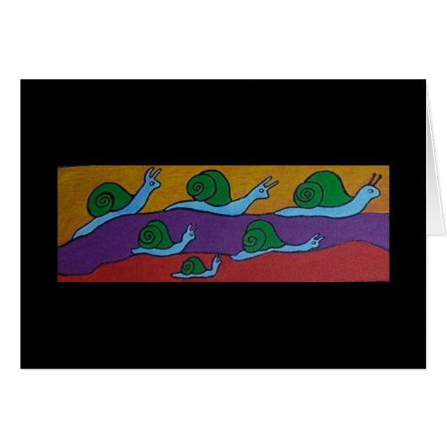 snigelarmé hälsningskort (Framsidan Horizontal)