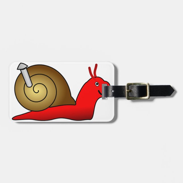 Snigelbagagemärkre Bagagebricka (Horisontell Framsida)