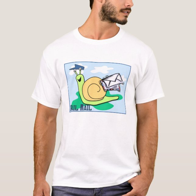 Snigeln postar leverans! tee shirt (Framsida)