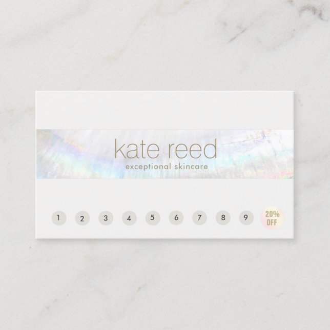 Snigelskal 10 Punch Kundlojalitet Möte Visitkort (Framsida)