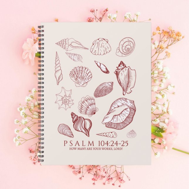 Snigelskal Bibelvers Anteckningsbok (Seashell Bible Verse Notebook. Perfect Christian gift, for Bible study or note taking.)