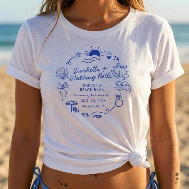 Snigelskal & Bröllopsklockor Strand Sängkammaren F T Shirt (Skapare uppladdad)